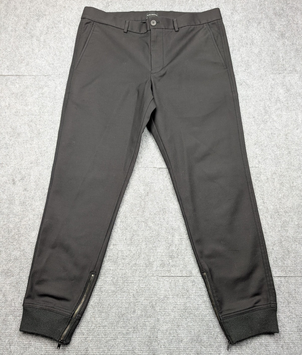 Club Monaco Joggers Mens 34 Black Trouser Pants Quiet Luxury Minimal Career